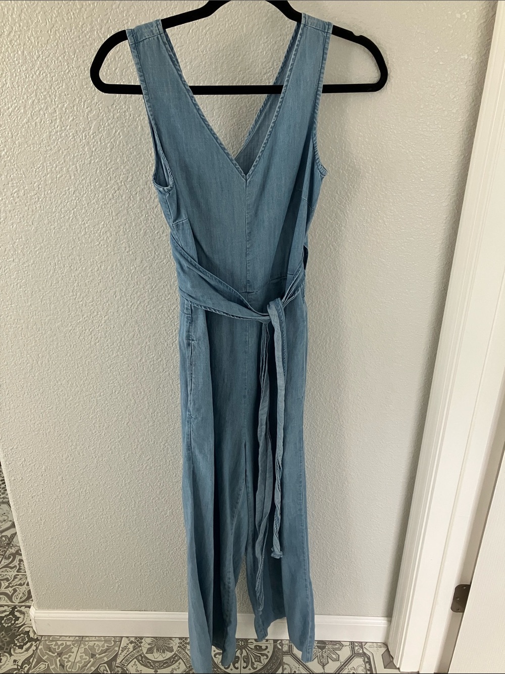 J. Crew chambray wrap top jumpsuit size 0
